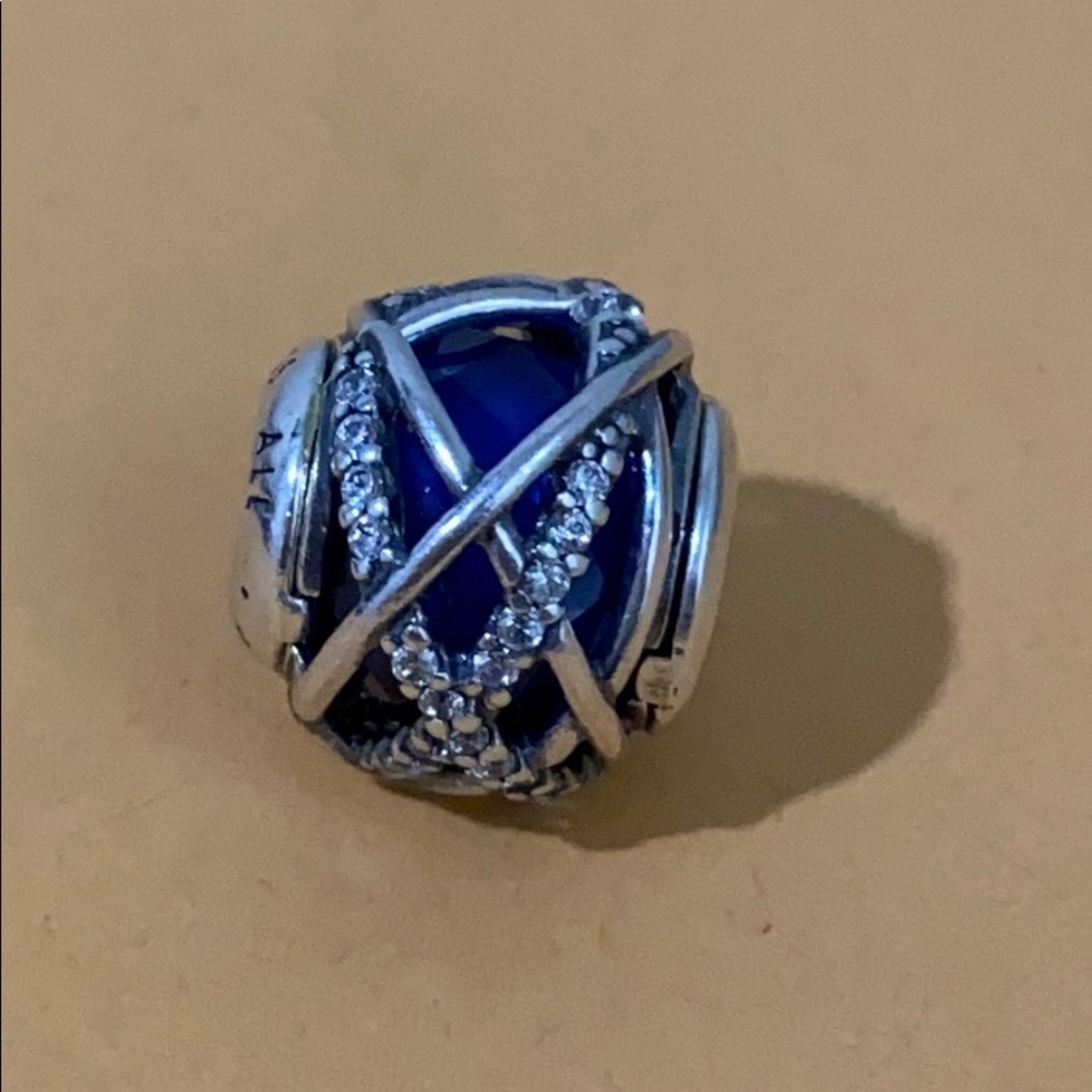New Pandora Blue Galaxy Charm , 100% Authentic. - Picture 3 of 7